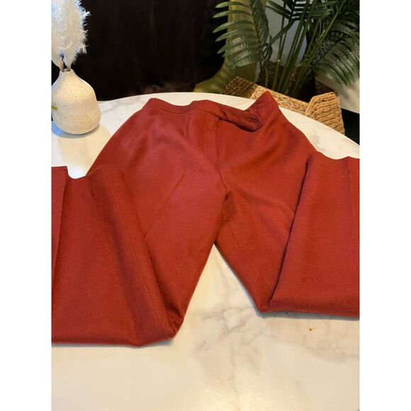 Vintage 100% Wool Rust Pants Women’s Size Medium High Waist Classic Trousers - Picture 6 of 16
